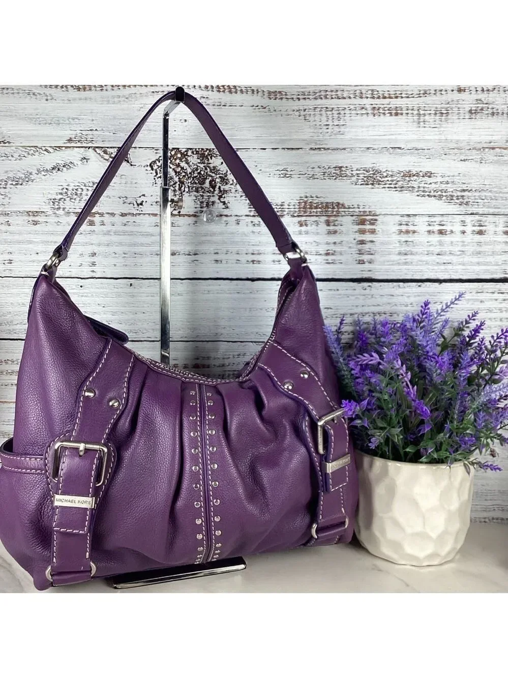 Michael Kors Purple Leather Women's Bag‎